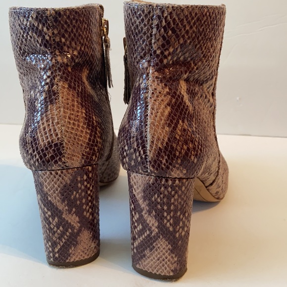 INC International Concepts Taytee tan & brown snakeskin print ankle boots - Picture 4 of 9